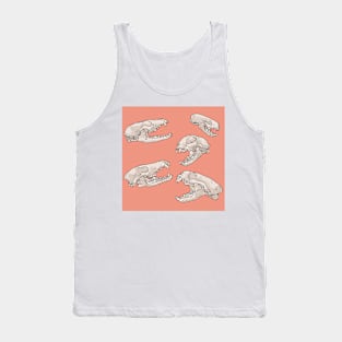 North American Predator Skulls Peach Tank Top